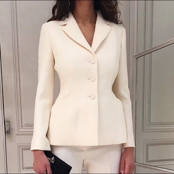 Dior Jackets & Blazers - $3500 NWT Dior 2019 White Bar Jacket